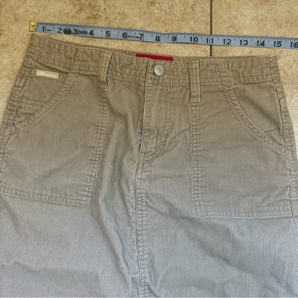 Women’s Corduroy Tan/ Khaki UnionBay Maxi Skirt Size S/7 Long Side Slits - Picture 7 of 10